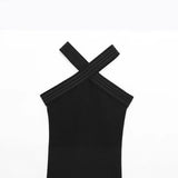 Women's Elastic Hanging Neckless Short Dress Women