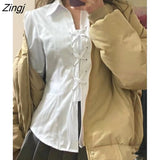 Women French Style Spring Slim Inside Retro Solid Student Preppy Schoolgirl Mujer Sweet Ladies All-match Basic