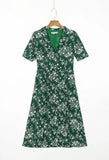 Spring Women's New Clip Printed Long Sleeved Dress