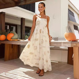 Zingj Summer Small Fresh Fashion Print Personality Back Hollow Sling