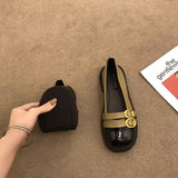 New Summer Retro British Wind Small Leather Shoes With A Foot Pedal French Single Shoes Mary Jane Women's