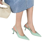 And Summer New Pointed Fine Heel Single Shoes Behind The Empty Sandals Fairy Style With Skirt High