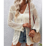 Sexy Knitted Hollow With Cardigan Bikini Beach Burqa Coat Women's