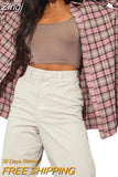 Spring Autumn Tops Women Plaid Shirts Loose Oversize Blouses Casual Flannel Female Top Long Sleeve shirts