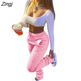 Stacked Pants joggers Women Pants Drawstring With Pocket Joggers Women Sweatpants Women Autumn Winter Clothes For