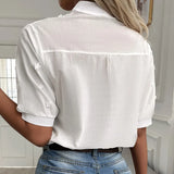 Summer Embroidery Women Blouse Fashion V-neck Lantern Sleeve White Shirt Woman Vintage Tops Cotton Female Blouses