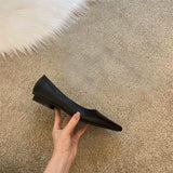 Women In The Spring Of 2025 New Pointed Light-Sed Flat Single Shoes Low Heel Shoes Working