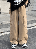 Buttoned Pocket Patch Cargo Pants- Outfit