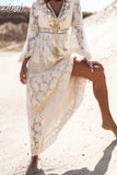 Maxi Dress Women Summer Beach Holiday White Wedding Dresses Ladies Retro V Neck Long Dress Boho Sundress Robe