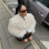 Women's ZA Autumn And Winter New Street Fashion Faux Fur Effect