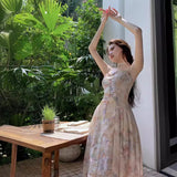 Zingj Break French Retro Senior Sense Show Thin Temperament Fairy Beautiful Super Fairy Sen Holiday Romantic Sling