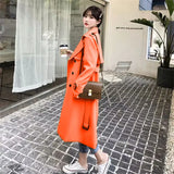 Zingj Trench Coat Female Spring And Autumn 2024 Spring New Medium And Long Korean British Style Small People Wear A