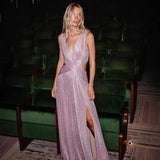 Women's Dress Evening Dress Sleeveless Fork Hot To Close The Waist Exposed