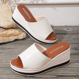 New Fashion Fish Mouth Slope And Fashion Casual Large-Size Women's Type Cold Slippers