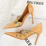 Shoes Sexy High Heels Suede Women Pumps Stiletto Party Shoes Women Heels Pointed Toe Hollow Women Sandals Plus Size