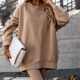 Women's Loose Collar Movement Fashion Long-Sleeved Sweating Spring Wearing A Set Of Women's