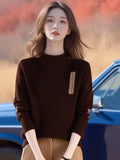 Red Sweater Women's Autumn And Winter Thick Knitted Shirt Fashion Life Year Short-Lived In The Middle Of The Year To Play The Bottom