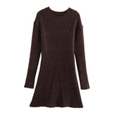 Women's Clothing 2025 Autumn And Winter 2025 New Round Neck Long-Sleeved Knitted
