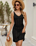 New Beach Dress Knitted Hollow Waist Bikini Sunscreen