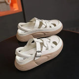 Hollow Breathable Sandals Women Wear 2025 Summer New Bag Head Sports Sandals Thick-Soled Roman