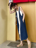 Causal Asymmetric Denim Dress Women Suspender Ladies Dresses 2023 Summer Woman Dress