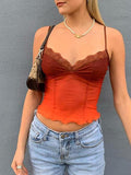 Sheer Mesh Fungus Cami Top- Outfit