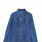 New Dress Dress Women Decor Long Sleeves To Thin Casual Denim Design Sense