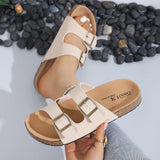 Women's Spring And Summer New Women's Cool Slippers Big Size With Lazy One-Legged Thick Beach Shoes