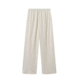 New Women's Clothing Texture Asymmetric Blouse High-Waisted Trouser Set