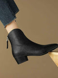 Winter New Small Short Boots Women Coarse And Single Boots Fashion Tips And Naked Boots Chelsea