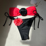 2024 Color Rose Brae With Drawstring Strap Split Swimsuit