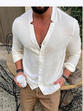Men's Loose Casual V-Neck Long-Sleeved