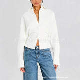 Women's New White Short T-Shirt Irregular Fashion