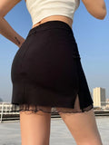 Waist Mesh Detail Mini