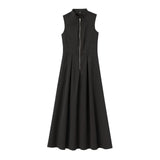 New Dress Round Neckless Waistt Commuting Temperament