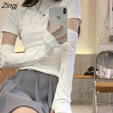 Women Bowknot Stylish Design Ulzzang Solid Summer High Street All-match Chic Feminine Simple Crops Causal Student