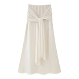 For Women's Clothing INS Burst Flower Decoration Top + Half-Dress
