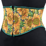 Short 3 Buckle New Oil Painting Monet Garden Belt Short Belt Outside The Fish Bone Support Strap Girded