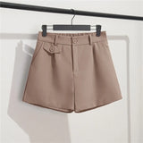 Zingj Shorts Female Summer Dress 2024 New Korean Version Of High Waist A-Word Wide Leg Pants Loose Show Thin Wear Casual