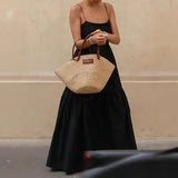 And Summer 2025 New Women's Sexy Night Club Skirt Sleeveless Knitted Bag Sling Dress