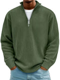 Men's Casual Zipper Wick Velvet Long-Sleeved Men's Polo Shirts For Autumn And Winter