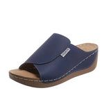 Thick-Sed Casual Slippers Women's Shoes 2025 New Wide Strips With Simple Fashion Fish Mouth Slope And