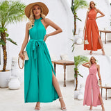 Fashion Summer Hot New Women's Fresh Air Pure Color Neck Strap