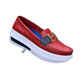 Autumn 2025 Thick Bottom Round Head Solid Color Women 40-43PU Light-Mouthed Women's Flat-Soled Single