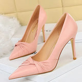 Shoes Spring Woman Pumps Pu Leather Shoes Women Heels Stiletto Fashion Office Shoes High Heels Ladies Shoes Plus Size