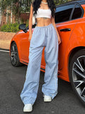 Zingj New Fashion Personality On Both Sides Of The Draw Rope Casual Loose Waist Multi-Color