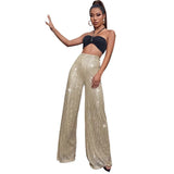 Women's High-Waist Fashion Sleeves Sleeves Loose-Ragging Wide Leg Pants Summer