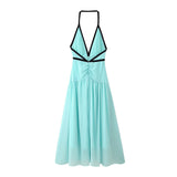 Women's Clothing Explosion Sexy Bumpy Sleeveless Bow Sling