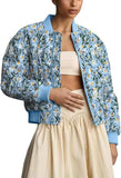 Autumn And Winter Dais Dais Dais Printing And Dye Pocket Zipper Short Flight Jacket Cotton Clothes Women