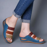 Women's Sandals 2025 Spring New Slope And Spelling A Word Of Women's Sandals